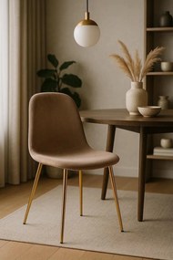 Gouden Teok fluwelen Stoel