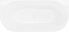 Mexen Oval Slim vrijstaande wandbad 170 x 80 cm, wit, witte overloop - 52661708000-20