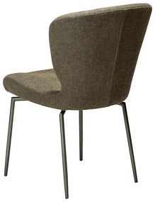 Dan-Form Glory Swivel Draaibare Eetkamerstoel Olijfgroen Boucle