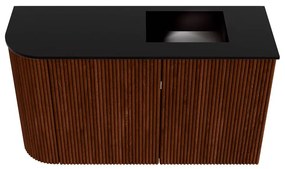 Mondiaz Joya 70cm toiletmeubel ronding links ruby met wastafel faye rechts zonder kraangat urban
