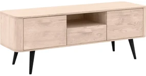 Goossens Tv Meubel Bjarte, 2 deuren 1 lade 1 open vak 135 cm breed