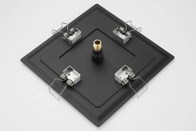 Saniclear Plus inbouw regendouche met inbouw douchekop 30x30cm en staafhanddouche zwart mat