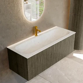 Mondiaz Kurve-dlux 120cm badmeubel shadow met 1 lade en wastafel big large midden 1 kraangat opalo