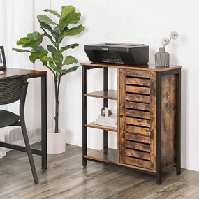 Nancy's Childress Opbergkast - Dressoir - Kast met 3 Planken - Bruin - 70 x 30 x 81 cm
