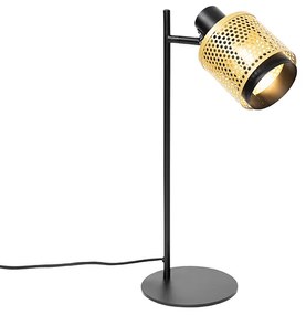 Industriële tafellamp zwart met goud - Kayden