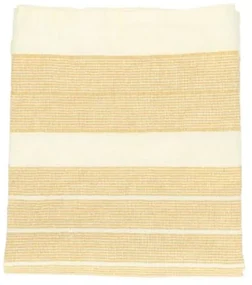 Theedoek, linnen/katoen, streep geel 50 x 70 cm