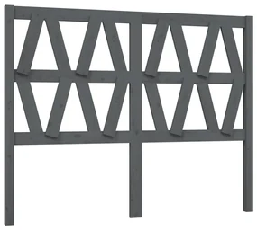 vidaXL Hoofdbord 156x4x100 cm massief grenenhout grijs