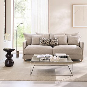 Salontafel met spiegel in verchroomd metaal, MAHAUT