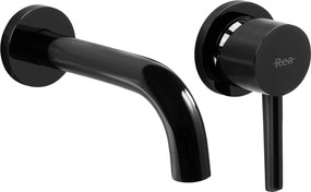 Inbouw wastefelkraan Rea Lungo Black Metallic + BOX