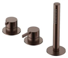 Hotbath Ace Badmengkraan - Badrandcombinatie - éénhendel - 2-weg omstel - handdouche - Geborsteld Koper PVD AC075BCP