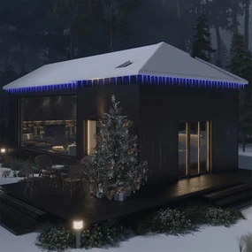 vidaXL Kerstverlichting ijspegel met 200 LED's acryl blauw