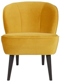 Woood Sara Okergele Fauteuil Fluweel