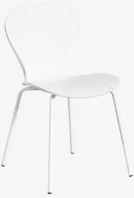 Stapelbare Eetkamerstoelen Set Van 2 Uit Wit & Polypropyleen Wit & Polypropyleen - Sklum