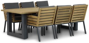 Tuinset 6 personen 240 cm Teak Old teak greywash Lifestyle Garden Furniture Dakota/Talai