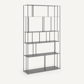 Boekenrek in staal Parallel, grote breedte