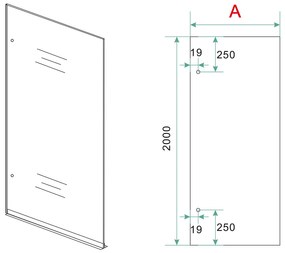 Mueller Black profielloze inloopdouche 70cm zwart mat