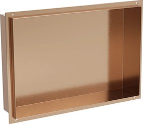 Mexen X-Wall-NR nisplank zonder flens 45 x 30 cm, geborsteld koper - 19C1453010