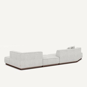 Open hoekbank rechts XL in gevlekt canvas, JACOPO