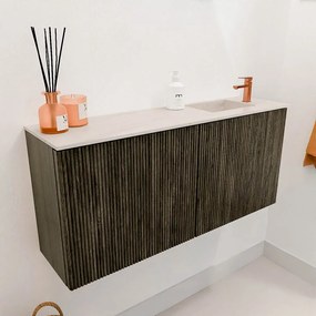 Mondiaz Joya DLux 90cm toiletmeubel shadow met wastafel faye rechts 1 kraangat meli
