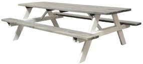 Picknicktafel Deluxe 240 x 70 cm - Grijs / Wit