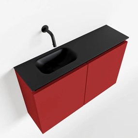 Mondiaz Ture 80cm toiletmeubel fire met wastafel urban links geen kraangat