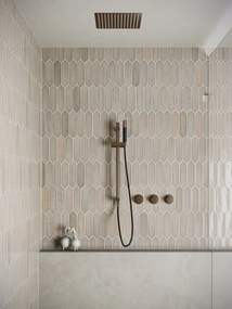 Saniclear Plus Pro inbouw regendouche met inbouw douchekop 30x30cm, glijstang en staafhanddouche verouderd messing