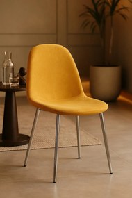 Chrome Teok Stoel Fluweel