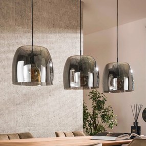 Eettafel Hanglamp Grijs Rook Glas