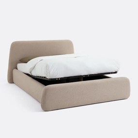 Bedstee met opklapbare bodem, structuurstof, STEEN