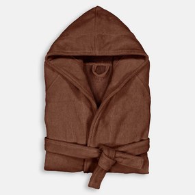 Badjas met kap in fluwelen badstof 450 g/m2, Trizie