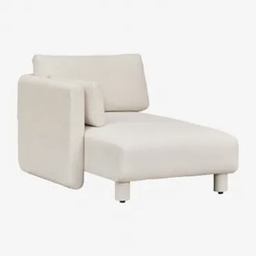 Linker Chaise Longuemodule Voor Modulaire Bank In Artemisa Boucléstof Crèmebeige Boucléstof - Sklum
