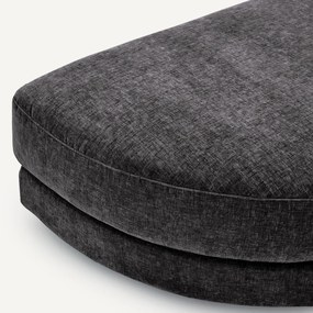 Modulaire voetensteun in chenille fluweel, TIBERIO