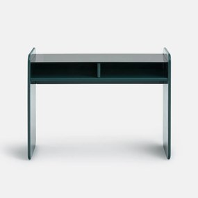 Bureau met blad van gerookt gehard glas Ericson