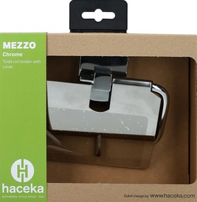 Haceka Mezzo toiletrolhouder met klep chroom