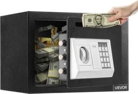 VEVOR insteekkluis, 0,6 kubieke voet, met handige opening aan de voorzijde, insteekkluis met toetsenbord, draaiknop en 2 sleutels voor contant geld, bankafschriften en facturen.