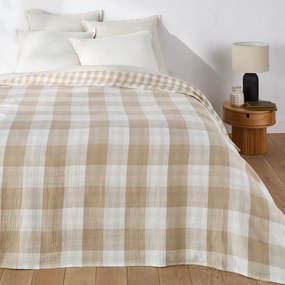 Geruite beddensprei in tetra, Calix