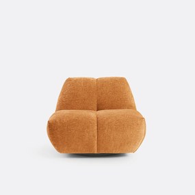 Draaibare fauteuil, dik fluweel, Nuria