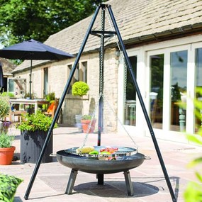 BBGRILL Driepoot barbecue zwart 172 cm BBQ TRIPOD