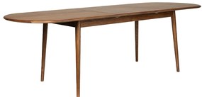 Zuiver Twist Oval Walnut Uitschuifbare Eettafel Walnoot 185-240 Cm - 90 X 185cm.