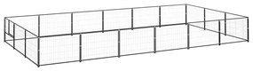 vidaXL Hondenkennel 18 m² staal zwart