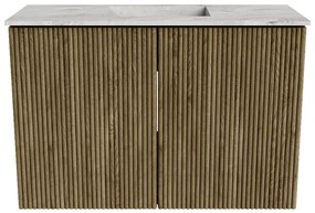 Mondiaz Joya DLux 60cm toiletmeubel dusk met wastafel faye midden 1 kraangat glace
