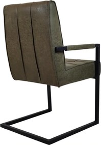 Eetkamerstoel - Jupiter - stof Bull lederlook groen