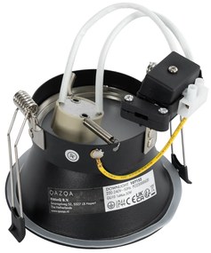 Set van 6 inbouwspots zwart GU10 70mm IP44 - Dept