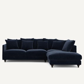 Hoekslaapbank in chenille fluweel, Lazare