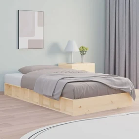vidaXL Bedframe massief hout 140x190 cm