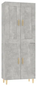 vidaXL Hoge kast 70x34x180 cm bewerkt hout betongrijs