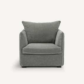 Fauteuil in stonewashed fluweel, Neo Chiquito