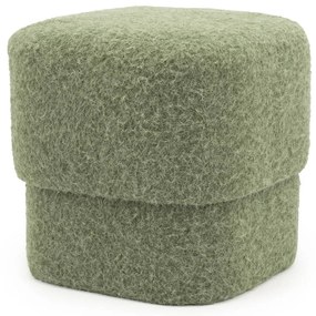 By-Boo Kelso Vierkant Poefje Zachte Stof Groen