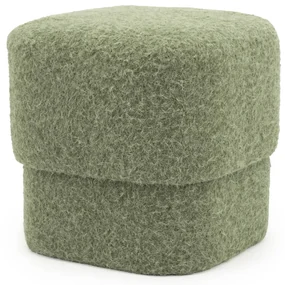 By-Boo Kelso Vierkant Poefje Zachte Stof Groen