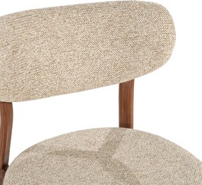By-Boo Sedia Barkruk Met Houten Poten Bruin